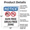 Signmission Gun Free Drug Free Zone OSHA Notice Sign, Aluminum, 10in W x 14in L, 2PK OS-2PACK-NS-A-1014-V-13177 - alternate 6